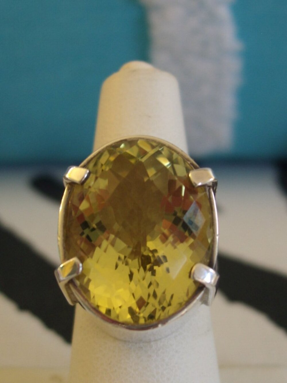 CITRINE 925 STERLING SILVER RING SIZE 7 NEW